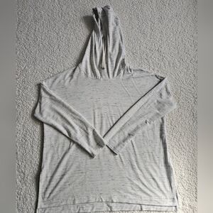 Banana Republic Pullover Hoodie Womens Large Heather Gray Baby Terry